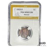 1929-D Wheat Cent PGA MS65 BN Monster