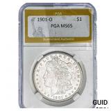 1901-O Morgan Silver Dollar PGA MS65