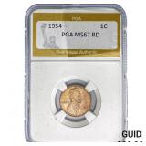 1954 Wheat Cent PGA MS67 RD