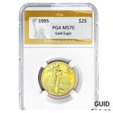 1995 1/2oz $25 Gold Eagle PGA MS70