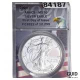 2020 Silver Eagle ANACS MS80