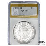 1891-CC Morgan Silver Dollar PGA MS64