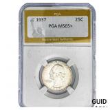1937 Washington Silver Quarter PGA MS65+