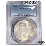 1926 Silver Peace Dollar PCGS MS62