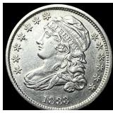 1833 Capped Bust Dime CHOICE AU