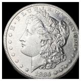 1884-S Silver Morgan Dollar CHOICE AU