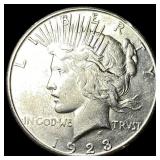 1923-S Silver Peace Dollar CHOICE AU