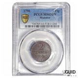 1790 Munster Copper 2 Pfennigs PCGS MS63 BN