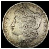 1891-O Silver Morgan Dollar ABOUT  UNCIRCULATED