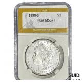 1880-S Morgan Silver Dollar PGA MS67+