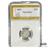 1865 Nickel Three Cent PGA PR64
