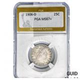 1906-D Barber Quarter PGA MS67+