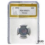 1892 Barber Dime PGA MS67+ Monster