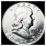 1951 Silver Half Dollar Franklin CHOICE BU