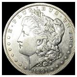 1891 Morgan Silver Dollar NEARLY UNCIRCULATED