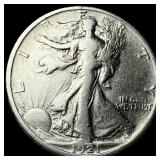1921-S Silver Walking Liberty Half Dollar LIGHTLY