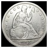 1843 Seated Liberty Silver Dollar ABOUT UNCIRCULAT