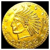 1854 California Gold Token (Indian Head). HIGH GRA