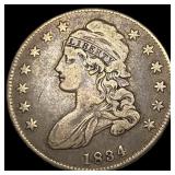 1834 Capped Bust Half Dollar ABOUT UNCIRCULATED
