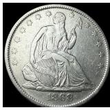 1868-S Silver Half Dollar NEARLY UNCIRCULATED