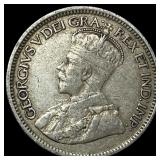 1917 Newfoundland Silver 10 Cents NEARLY UNCIRCULA