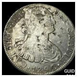 1792 Colonial Spain Silver 8 Reales Punchmarked NE