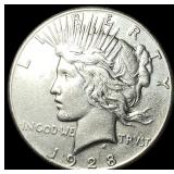 1928 Silver Peace Dollar CLOSELY UNCIRCULATED