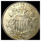 1868 Shield Nickel CLOSELY UNCIRCULATED