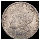1891-O Silver Morgan Dollar ABOUT  UNCIRCULATED