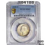 1948-S Washington Silver Quarter PCGS MS67