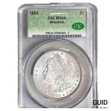 1883 Morgan Silver Dollar CAC MS64 WitterBrick