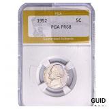 1952 Jefferson Nickel PGA PR68