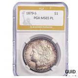 1879-S Morgan Silver Dollar PGA MS65 PL
