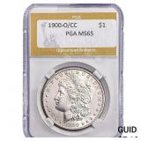 1900-O/CC Morgan Silver Dollar PGA MS65