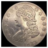 1833 Capped Bust Half Dollar CLOSELY  UNCIRCULATE