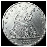 1875 Seated Liberty Half Dollar CLOSELY UNCIRCULAT