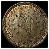 1863 Civil War Token - "The Flag of Our Union" U