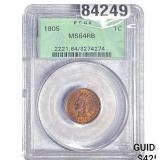 1905 Indian Head Cent PCGS MS64 RB