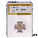 1923-S Wheat Cent PGA MS64 BN