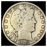 1915-D Silver Barber Half Dollar LIGHTLY  CIRCULA