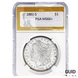 1881-S Morgan Silver Dollar PGA MS66+