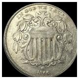 1866 Shield Nickel CLOSELY UNCIRCULATED