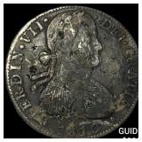 1810 Colonial Spain Silver 8 Reales Punchmarked NE