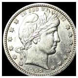 1903 Silver Barber Quarter CLOSELY UNCIRCULATED