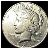 1934-S Silver Peace Dollar NEARLY UNCIRCULATED