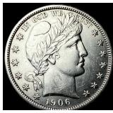 1906 Barber Half Dollar CLOSELY UNCIRCULATED