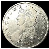 1829 Capped Bust Silver Half Dollar CHOICE BU