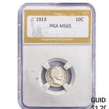 1913 Barber Dime PGA MS65
