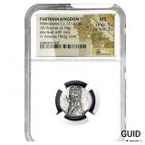 Parthian Empire Mithridates II 121-91 BC Silver D