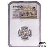 Roman Empire 218-222 AD Silver Denarius NGC XF